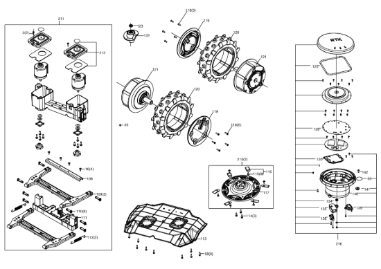 Picture of Esploso KR233E Motore Kress