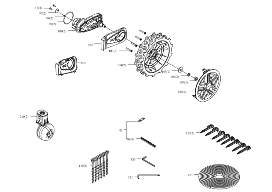 Picture of Esploso KR160E.A Ruote e accessori Kress