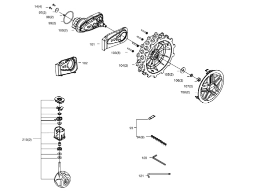 Picture of Esploso KR172E Ruote e accessori Kress