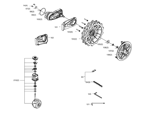 Picture of Esploso KR173E Ruote e accessori Kress