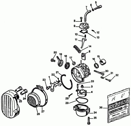 Picture of Carburatore C3 (vaschetta) prodotto dal  1988