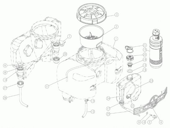 Picture of Serbatoio liquidi L.17 e miscela x serie 3 Evo carb. prime 