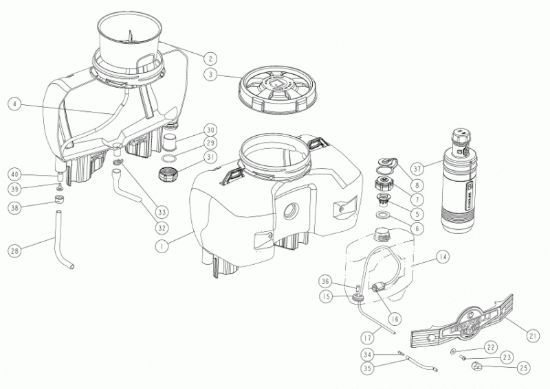 Picture of Serbatoio liquidi L.12 e miscela x serie L3EVO carb. HDA 