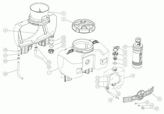 Picture of Serbatoio liquidi L.12 e miscela x serie L3EVO carb. prime 