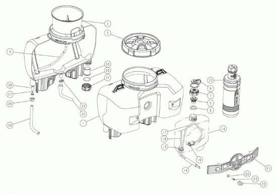 Picture of Serbatoio liquidi L.18 e miscela x serie L3EVO carb. prime 