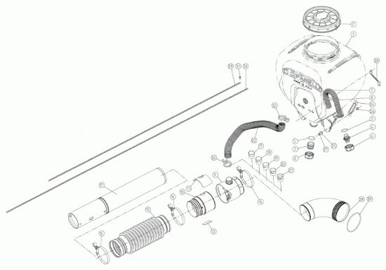 Picture of Tubi prolunga, gomito e serbatoio polveri M1200PG