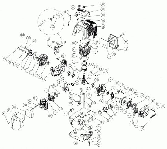 Picture of Motore C5SC 52cc 30/01/2013 matr. 02F04VE  dal  26/08/2015SC105