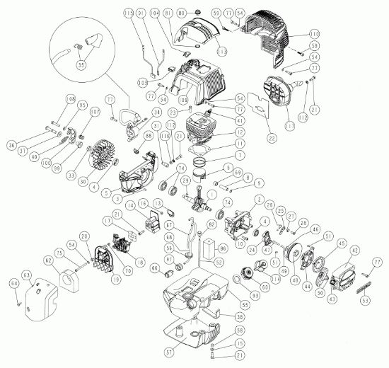 Picture of Motore C5SC 52cc Eur5 (Spagna)  prodotto dal 01/08/2020  al  29/06/2021