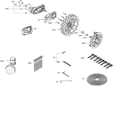 Picture of Esploso KR174E Ruote e accessori Kress
