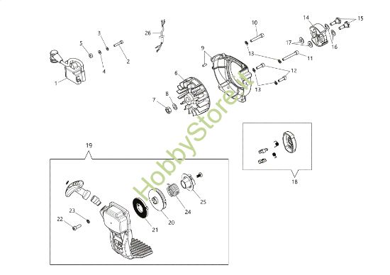 Picture of Avviamento e frizione DSH 2500 S Decespugliatore