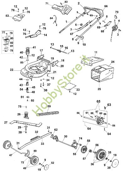 Picture of Esploso completo AR 53 TBXE Rasaerba