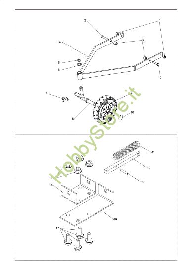 Picture of Ruota anteriore DEB 517 Sfalciatutto