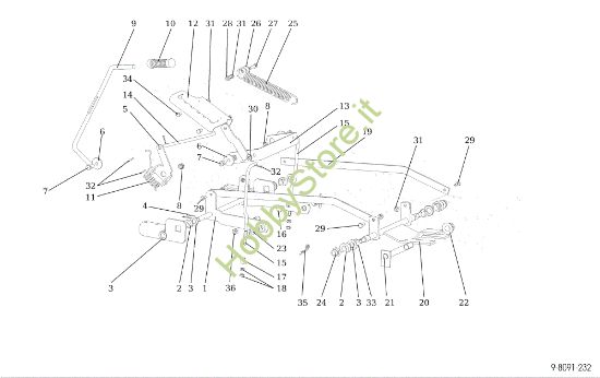 Picture of Regolazione piatto di taglio EF 92/16KH (K1600AVD) Cat.2021 Trattorino