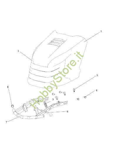 Picture of Cofano (2/2) EF 92/24 KH (K2400AVD TWIN) Cat.2021 Trattorino
