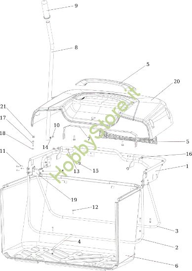 Picture of Sacco raccoglierba EF 106/24 KH (K2400AVD V-twin - EURO5) Cat. 2021 Trattorino
