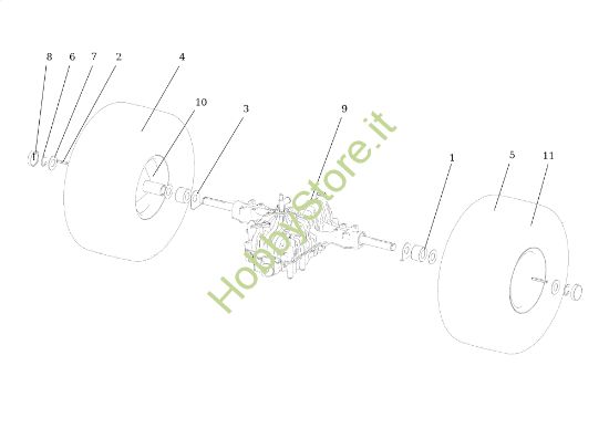 Picture of Assale posteriore TUAREG 92 EVO Cat.2021 Trattorino