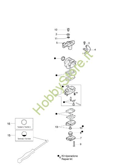 Picture of Carburatore WYK-176A SA 2062 Soffiatore