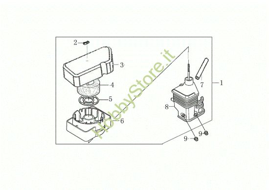 Picture of Filtro aria MOTORE K800 H (EURO 5) Motore