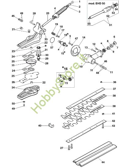 Picture of Gruppo lame EHD 50  tagliasiepi