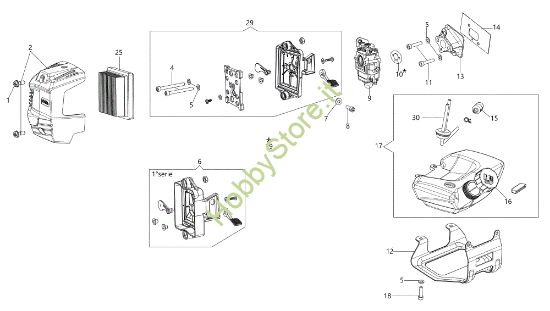 Picture of Serbatoio e filtro aria DSH 500 T Decespugliatore