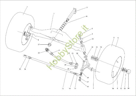 Picture of Assale anteriore TUAREG 92 EVO Cat.2022 Trattorino
