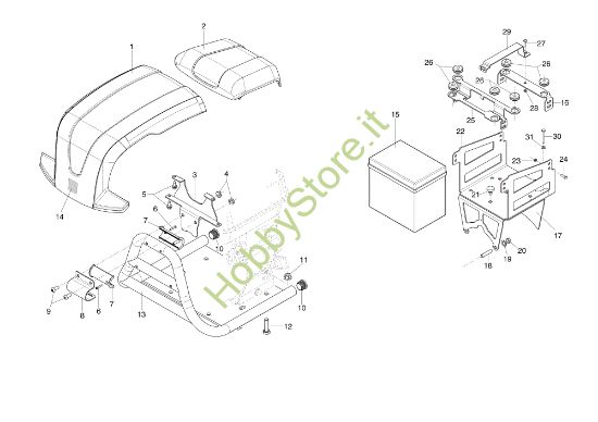 Picture of Cofano ad iniezione (Versione frizione multidisco) 417 S Motocoltivatore