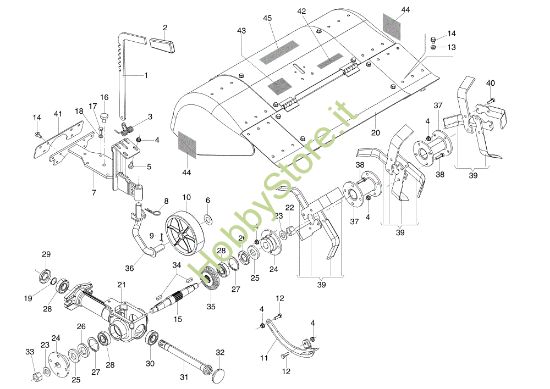 Picture of Fresa 80 cm con cofano registrabile e attacco fisso 69219068 417 S Motocoltivatore
