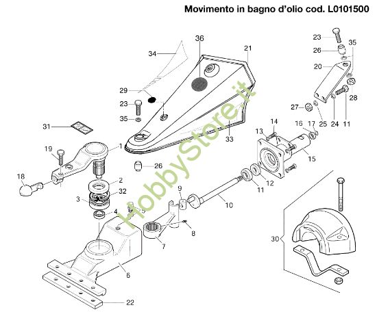 Picture of Movimento in bagno d'olio L0101500 417 S Motocoltivatore