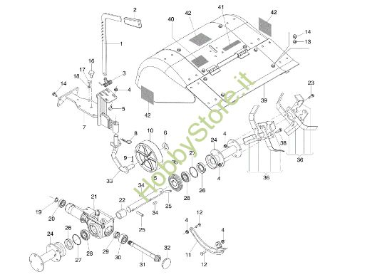 Picture of Fresa 60 cm con cofano registrabile e attacco quickfit 69219089 405 S Motocoltivatore