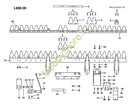 Picture of Barra falciante L0066900 405 S Motocoltivatore