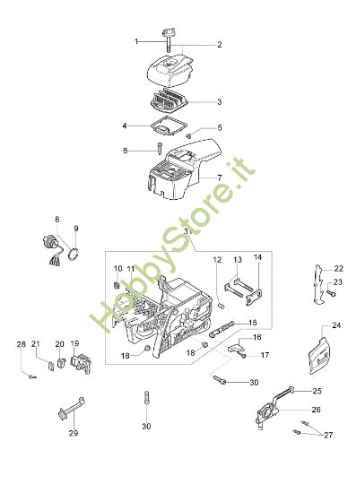 Picture of Serbatoio e filtro aria 152 Motosega