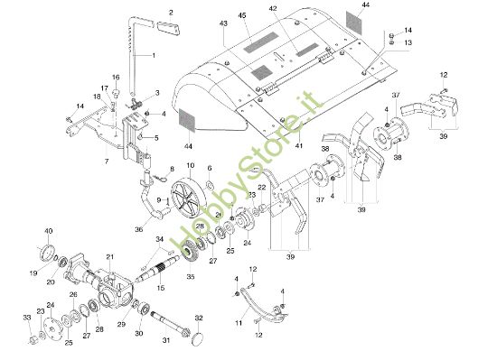 Picture of Fresa 70 cm con cofano registrabile e attacco fisso 69219066 413 S Motocoltivatore