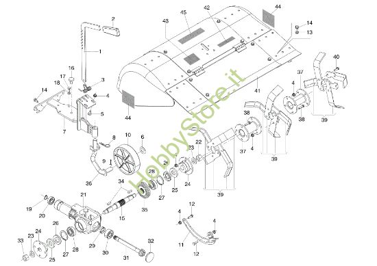 Picture of Fresa 80 cm con cofano registrabile e attacco quickfit 69219055 413 S Motocoltivatore