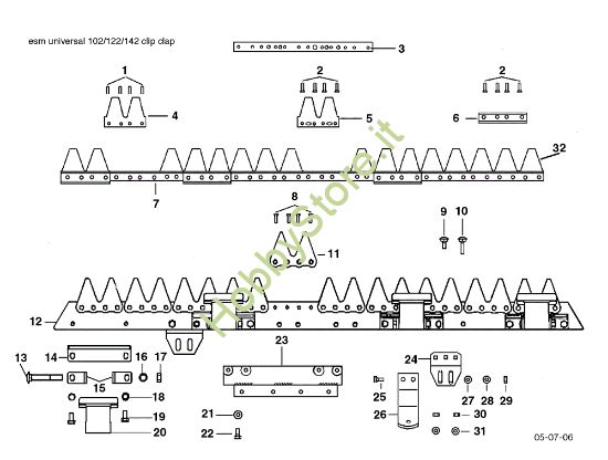 Picture of Barra falciante clip clap 69229035/69229036/69229021 413 S Motocoltivatore
