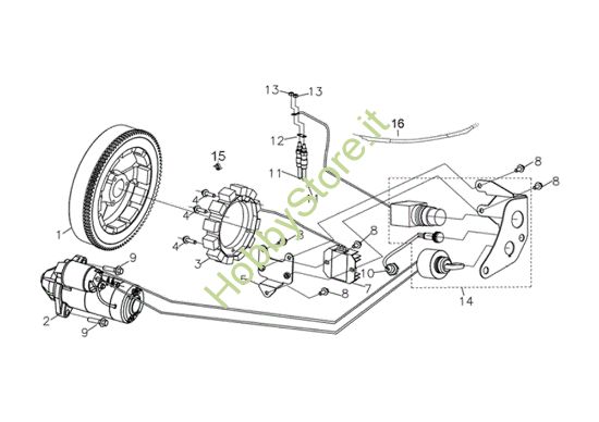 Picture of Impianto elettrico MOTORE K7000 HD - conico e cilindrico / conical and cylindrical Motore