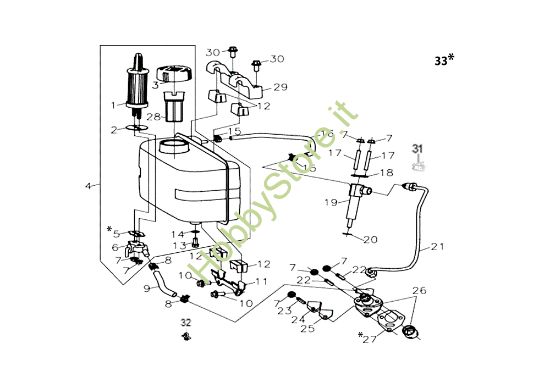 Picture of Serbatoio completo MOTORE K9000 HD (Diesel) Motore