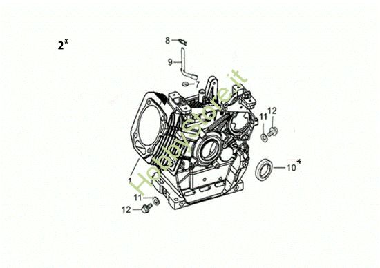 Picture of Basamento MOTORE K1100 H (EURO5) Motore