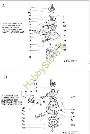 Picture of Carburatore WT442-E, C1Q-E10 STARK 40 Decespugliatore
