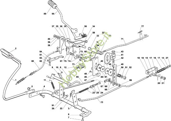 Picture of Comando freno e comando cambio EF 72C/12,5H Cat.2001 Trattorino