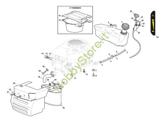 Picture of Serbatoio, marmitta e protezioni GLX 14-84G Trattorino