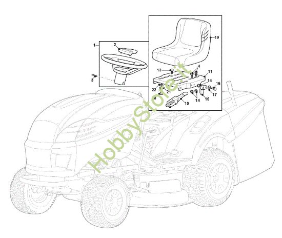 Picture of Seduta e volante GLX 20-92 H2 Trattorino