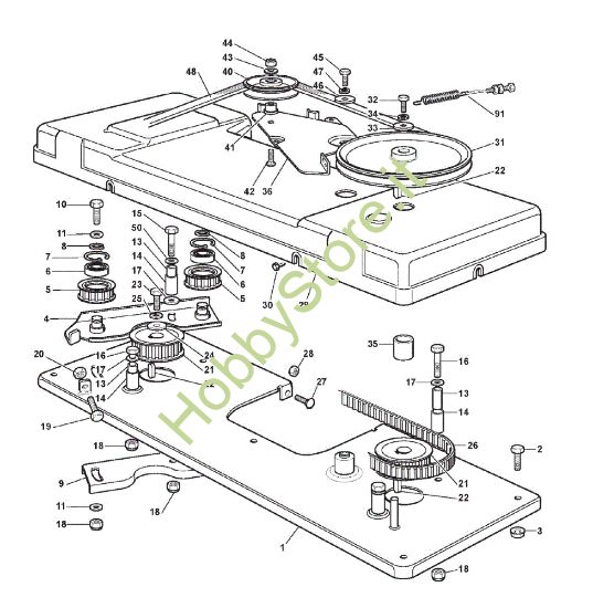 Picture of Regolazione piatto di taglio GLX 22-102 H2 Trattorino