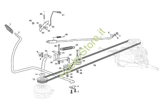 Picture of Comando freno e comando cambio GLX 14-98HS Trattorino