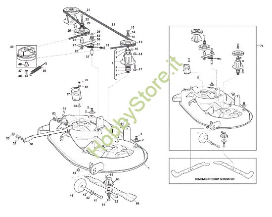 Picture of Piatto di taglio GLX 14-98HS Trattorino