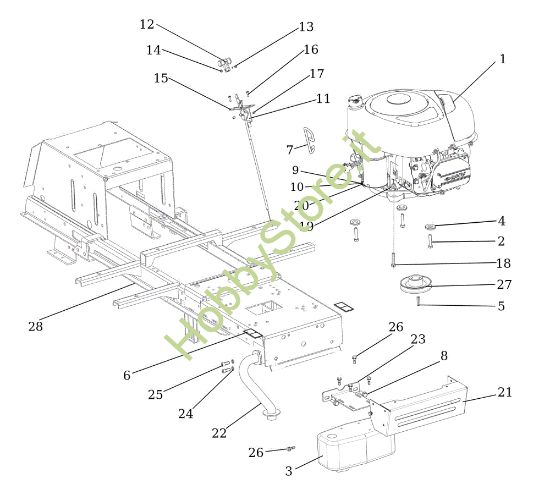 Picture of Motore EF 92/16KH (K1600AVD) Cat.2023 Trattorino