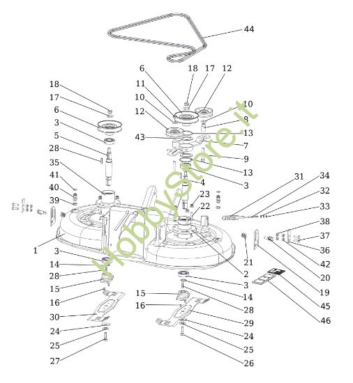 Picture of Piatto di taglio (1/2) EF 92/16KH (K1600AVD) Cat.2023 Trattorino