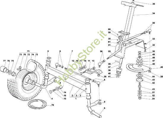Picture of Sterzo EF 92C/13,5H Cat.2001 Trattorino