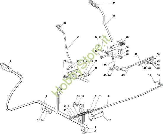 Picture of Comando freno e comando cambio EF 92C/13,5M Cat.2002 Trattorino