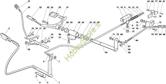 Picture of Comando trasmissione e freno EF 92C/13,5H Cat.2002 Trattorino
