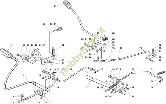 Picture of Comando freno e comando cambio EF 102C/17M Trattorino